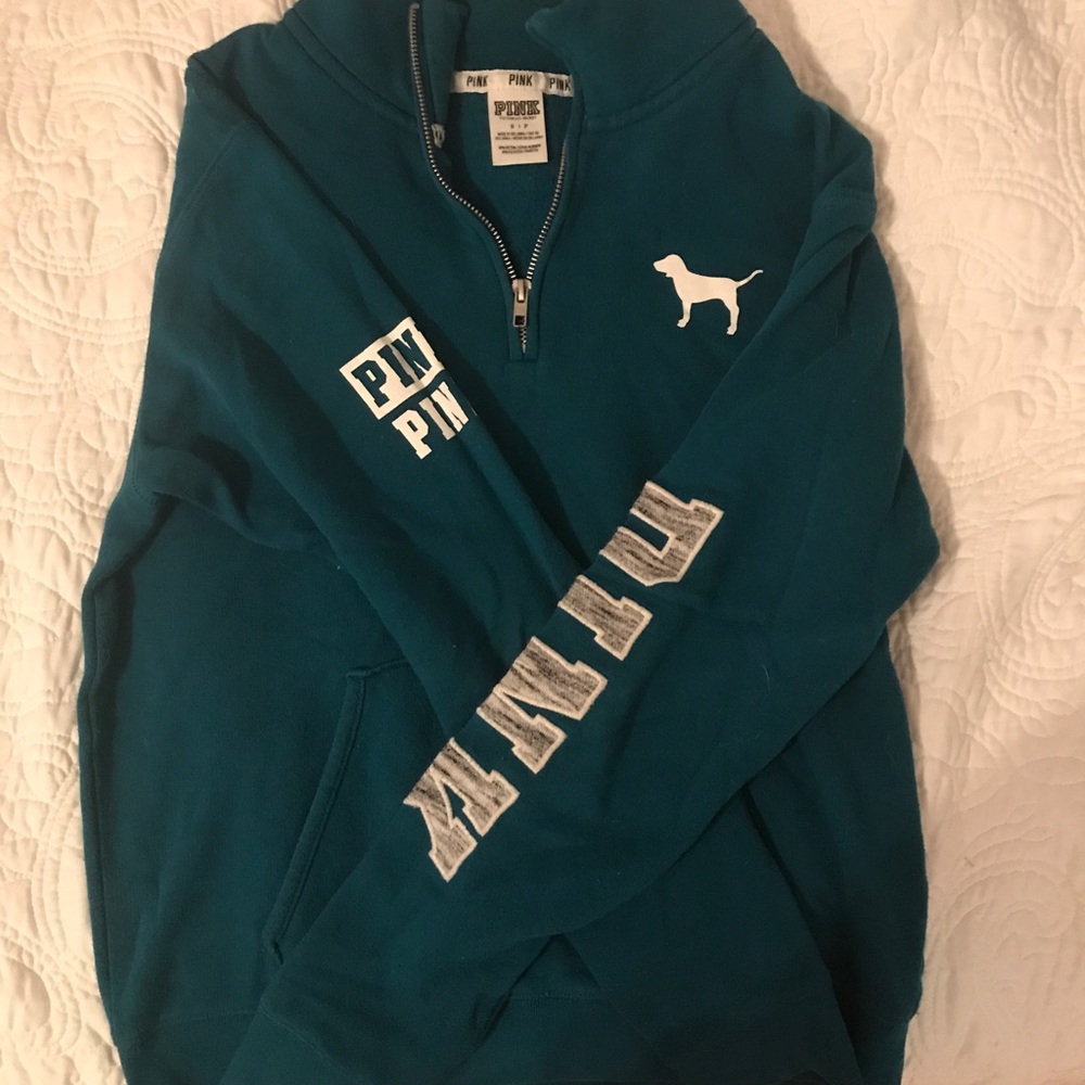 pink quarter zip